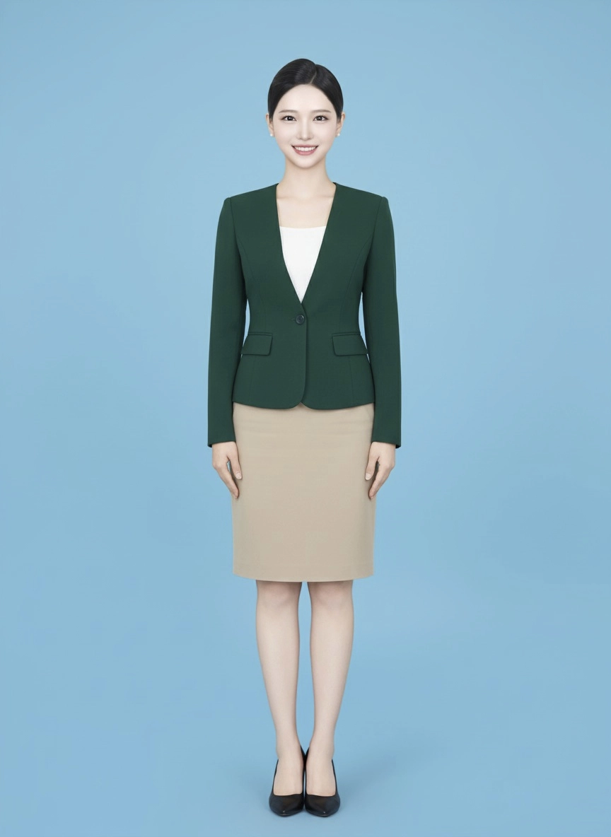외항사 오디션용 전신사진 48 · 비즈니스 정장 정면